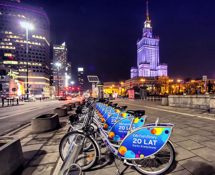 nextbike-Fahrräder in der polnischen Hauptstadt Warschau © nextbike GmbH